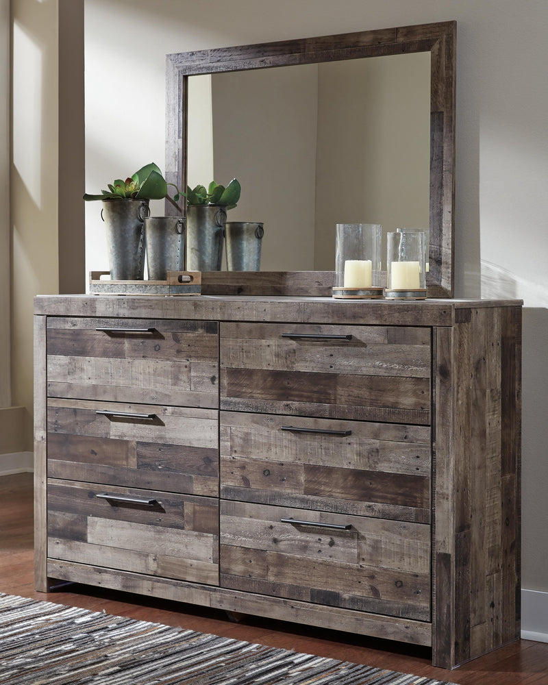 Derekson Queen Storage Bed, Dresser, Mirror, Chest and 2 Nightstands