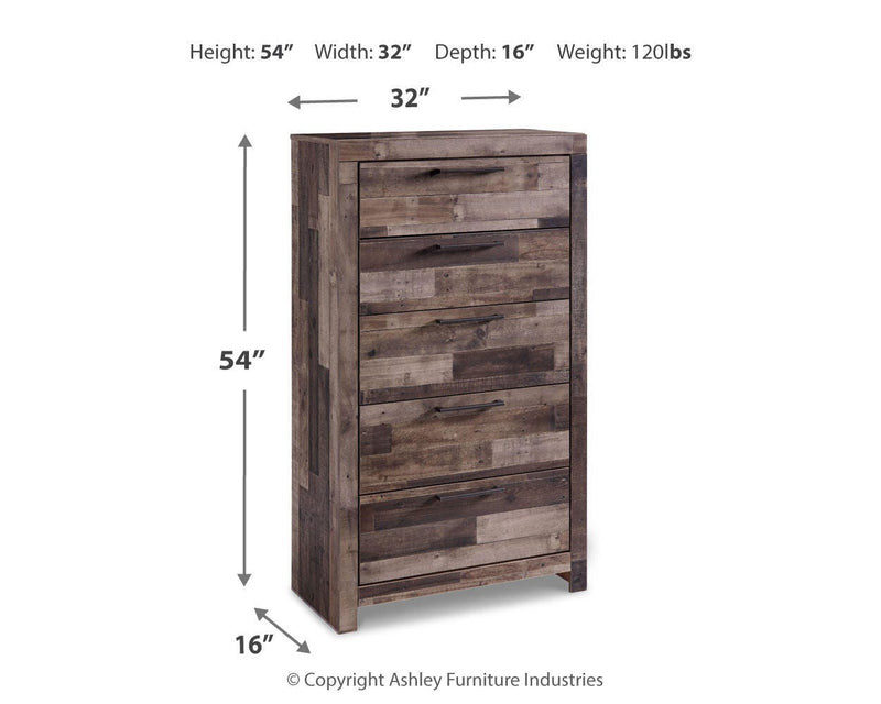 Derekson Full Panel Headboard, Chest and Nightstand