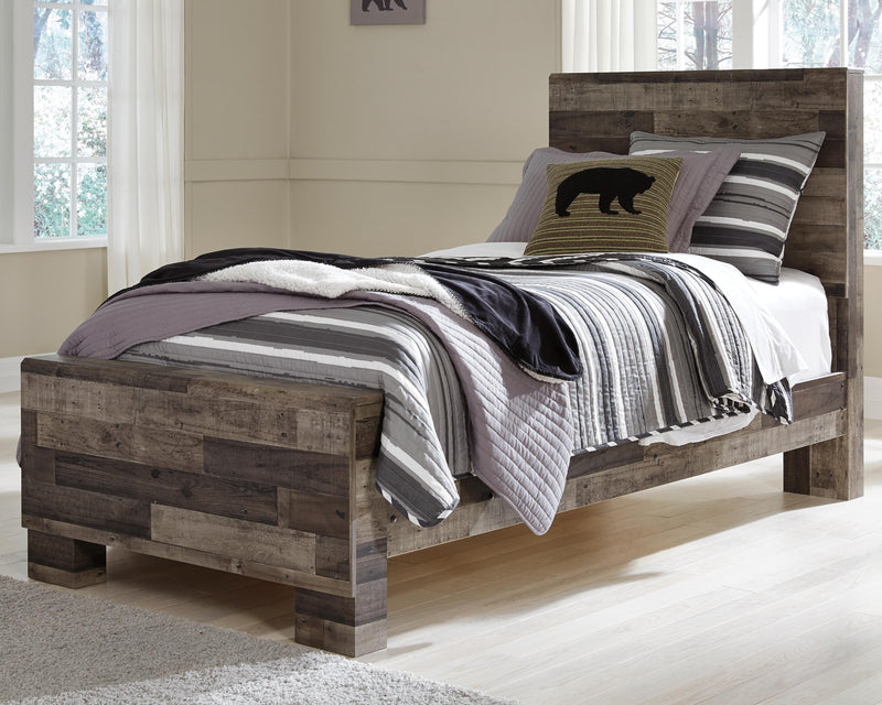 Derekson Twin Panel Bed, Dresser and Mirror