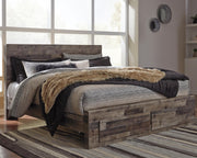 Derekson King Panel Storage Bed and 2 Nightstands