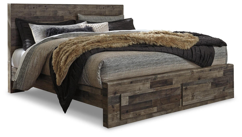 Derekson King Panel Bed, Dresser, Chest and Nightstand