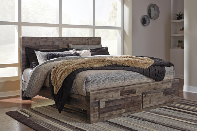 Derekson King Storage Bed, Dresser, Chest and 2 Nightstands