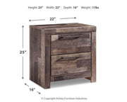 Derekson Queen Bed with Mirrored Dresser and Nightstand