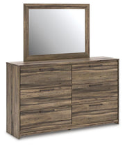 Elbrim Queen Panel Storage Bed, Dresser and Mirror