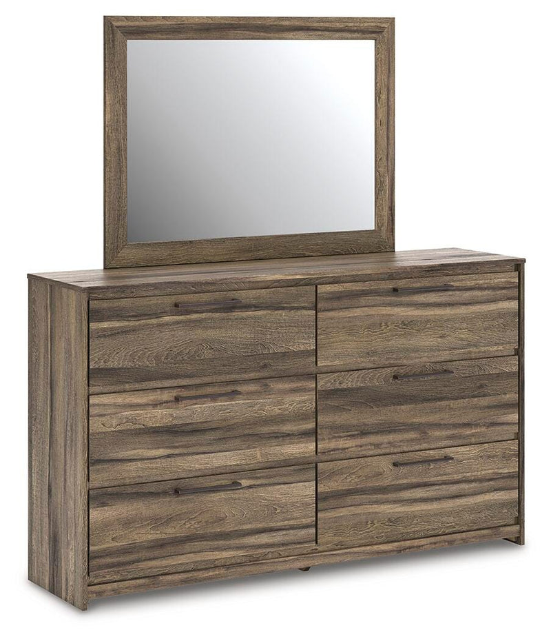 Elbrim Queen Panel Storage Bed, Dresser and Mirror