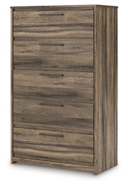 Elbrim King Panel Storage Bed, Chest and Nightstand
