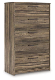 Elbrim King Panel Storage Bed, Chest and Nightstand