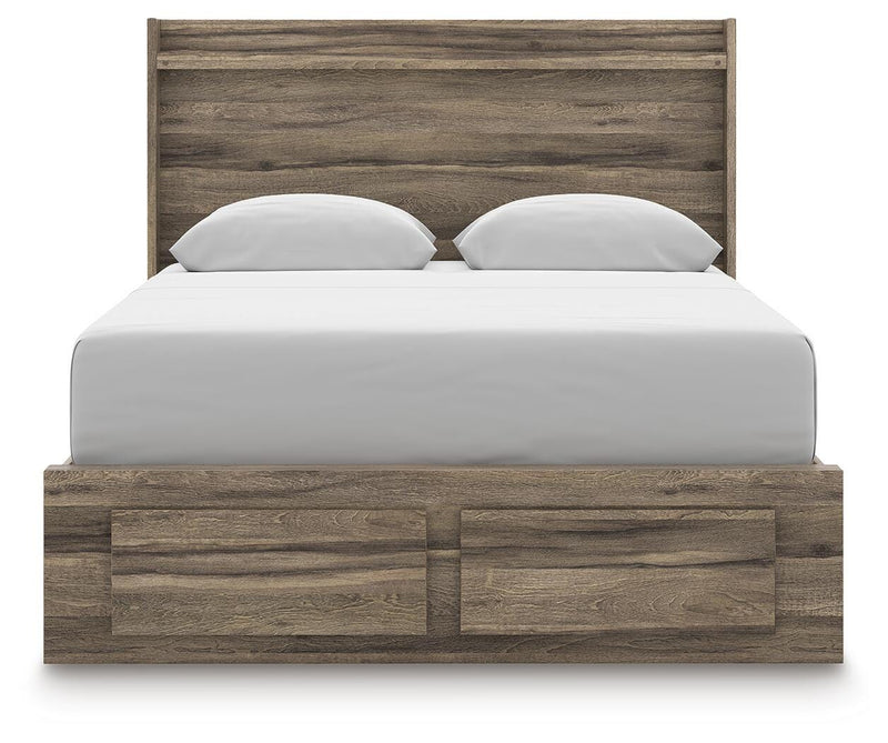 Elbrim Queen Panel Storage Bed, Dresser and Mirror