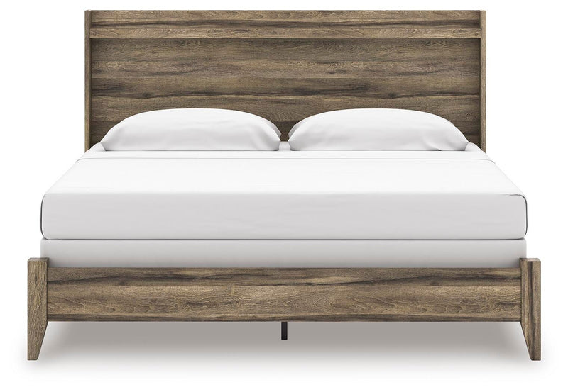 Elbrim King Panel Bed, Dresser, Mirror and Nightstand