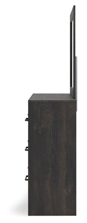 Hollivern Queen Panel Bed, Dresser, Mirror and Nightstand