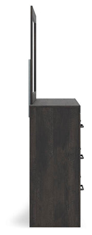 Hollivern Queen Panel Bed, Dresser, Mirror and Nightstand