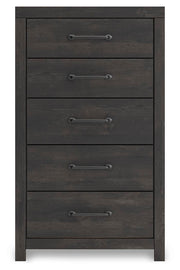 Hollivern Twin Panel Storage Bed, Dresser, Mirror and Chest