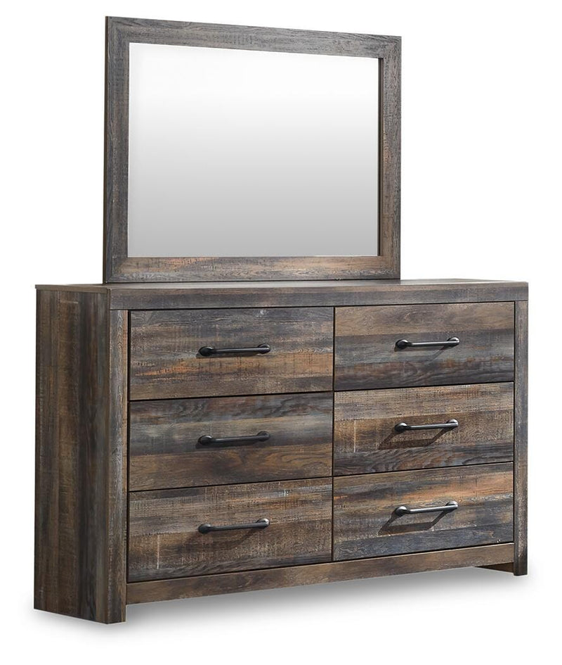 Drystan Full Bookcase Storage Bed, Dresser, Mirror and 2 Nightstands