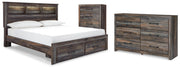 Drystan King Bookcase Storage Bed, Dresser and Chest