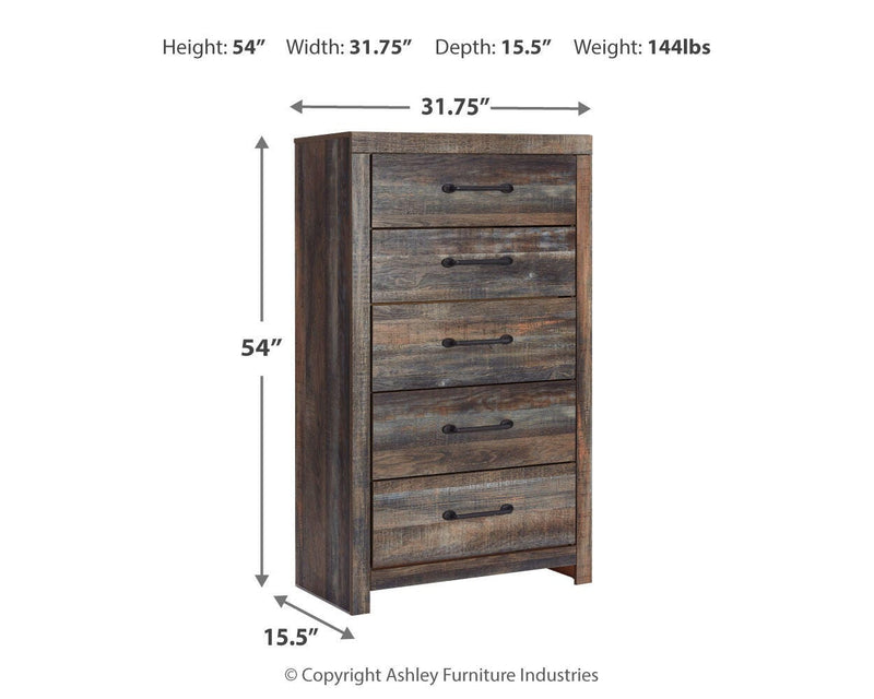 Drystan King Bookcase Storage Bed, Dresser, Mirror, Chest and Nightstand