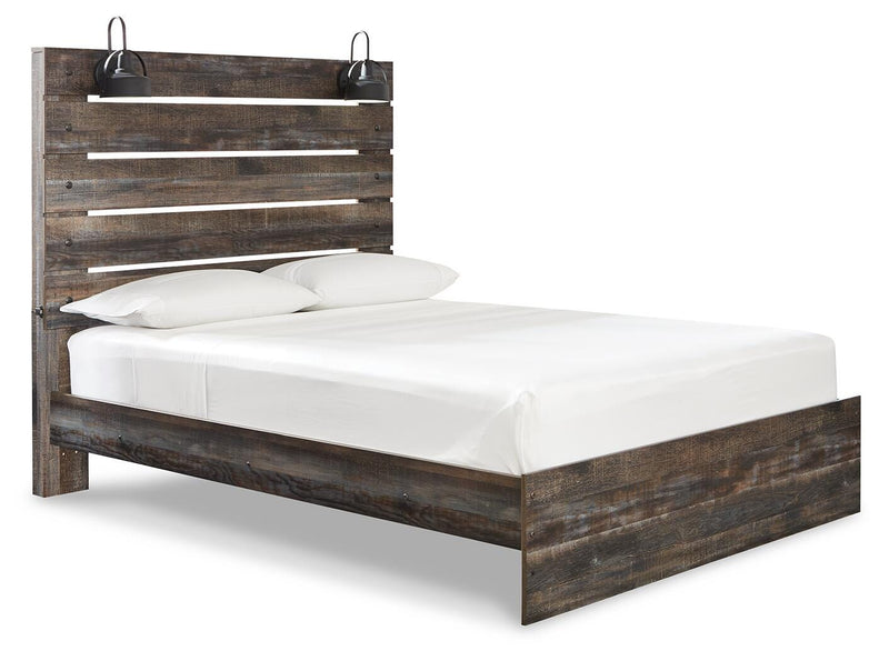 Drystan Queen Panel Bed, Dresser and Mirror