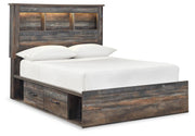 Drystan Full Bookcase Storage Bed, Dresser, Mirror and 2 Nightstands