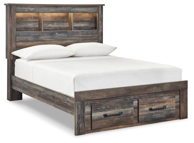Drystan Full Bookcase Storage Bed and Nightstand