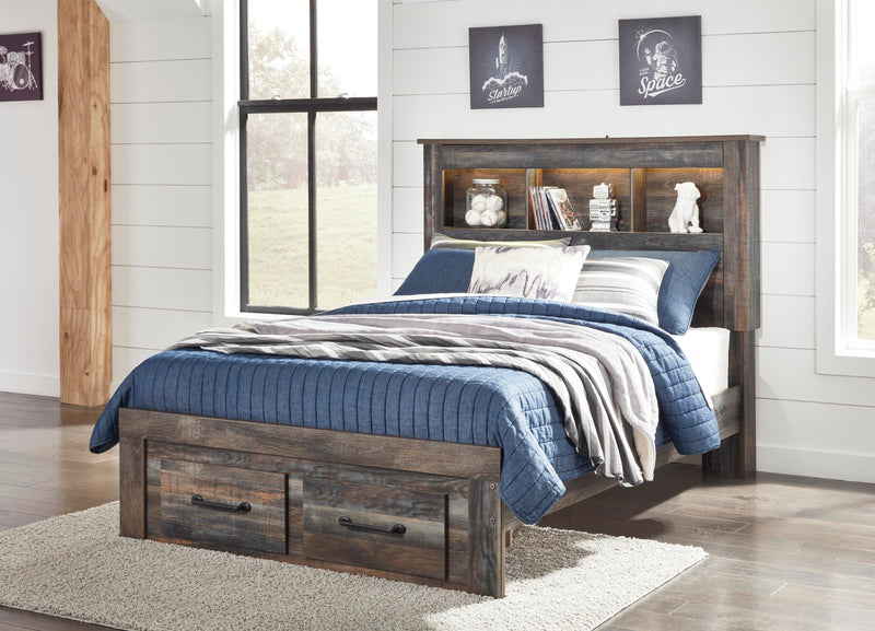 Drystan Full Bookcase Storage Bed and Chest