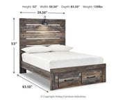 Drystan Full Panel Storage Bed, Dresser, Mirror and Nightstand