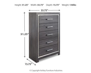 Lodanna King Panel Storage Bed, Chest and 2 Nightstands