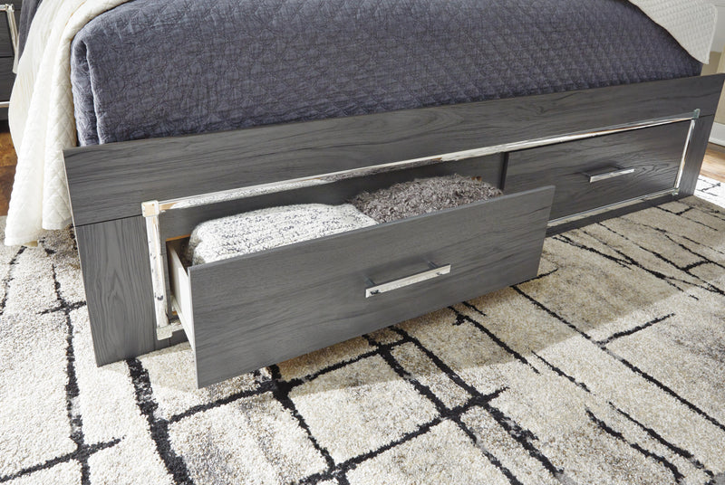 Lodanna Queen Storage Bed and Nightstand