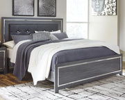 Lodanna King Upholstered Panel Bed, Dresser, Mirror, Chest and Nightstand