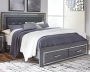 Lodanna King Panel Storage Bed, Chest and 2 Nightstands