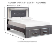 Lodanna Full Upholstered Panel Storage Bed and Chest