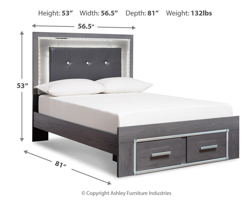 Lodanna Full Storage Bed, Dresser and Mirror