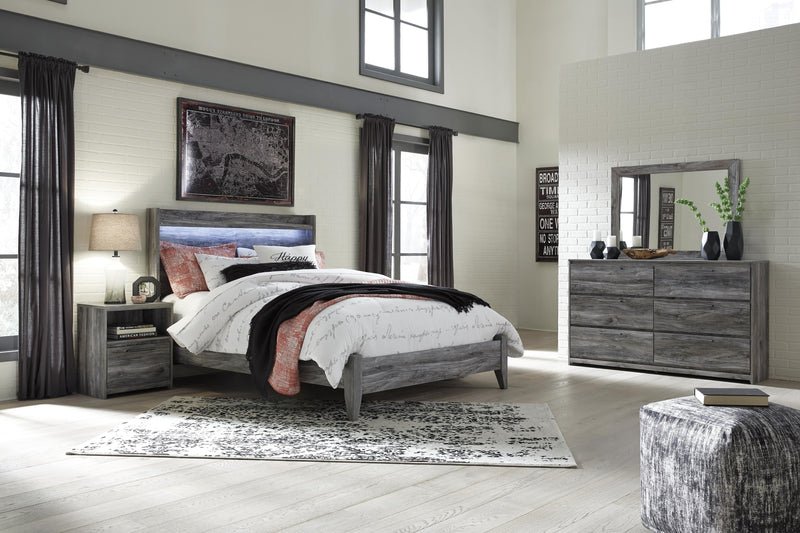 Baystorm Queen Panel Bed, Dresser, Mirror and Nightstand