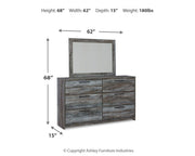 Baystorm Full Storage Bed, Dresser, Mirror and Nightstand