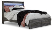 Baystorm Queen Panel Storage Bed and 2 Nightstands