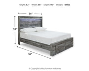 Baystorm Full Storage Bed, Chest and Nightstand