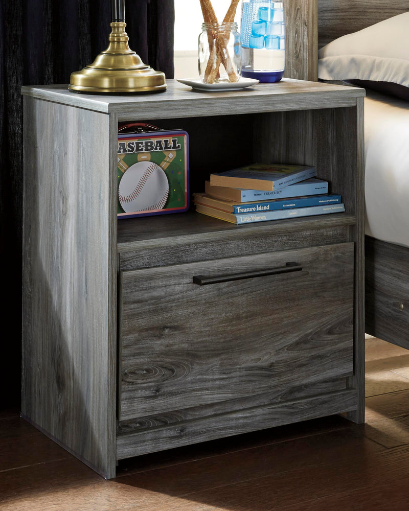 Baystorm Queen Panel Storage Bed and 2 Nightstands