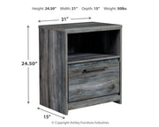 Baystorm Twin Panel Bed and 2 Nightstands