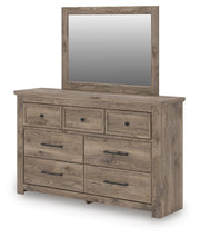 Rusticott King Panel Bed, Dresser, Mirror and Nightstand