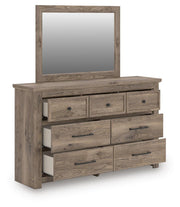 Rusticott King Panel Bed, Dresser, Mirror and Nightstand