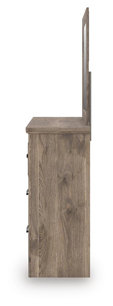 Rusticott King Poster Bed, Dresser, Mirror and Nightstand