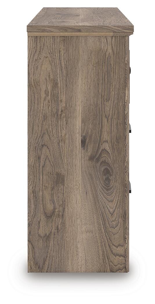 Rusticott King Poster Bed, Dresser and Nightstand