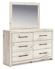 Lawroy King Panel Storage Bed, Dresser, Mirror and Nightstand