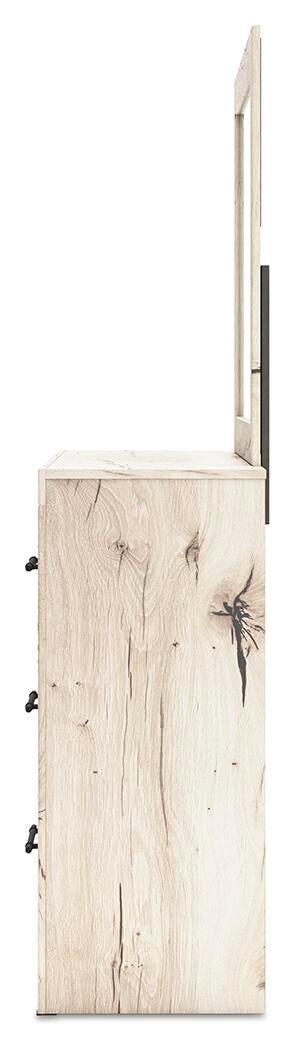 Lawroy King Panel Bed, Dresser, Mirror and Nightstand