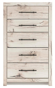 Lawroy King Panel Bed, Dresser, Mirror, Chest and Nightstand