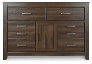 Juararo California King Panel Bed, Dresser, Chest and Nightstand