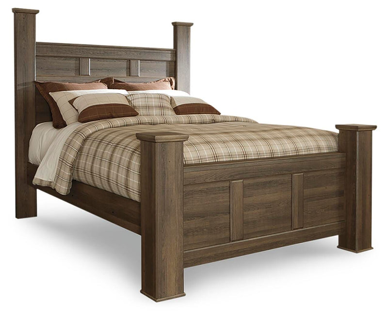 Juararo Queen Poster Bed, 2 Dressers, Mirror and 2 Nightstands