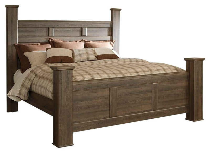 Juararo King Poster Bed and 2 Nightstands