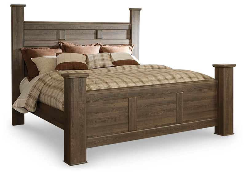 Juararo King Poster Bed and 2 Chests