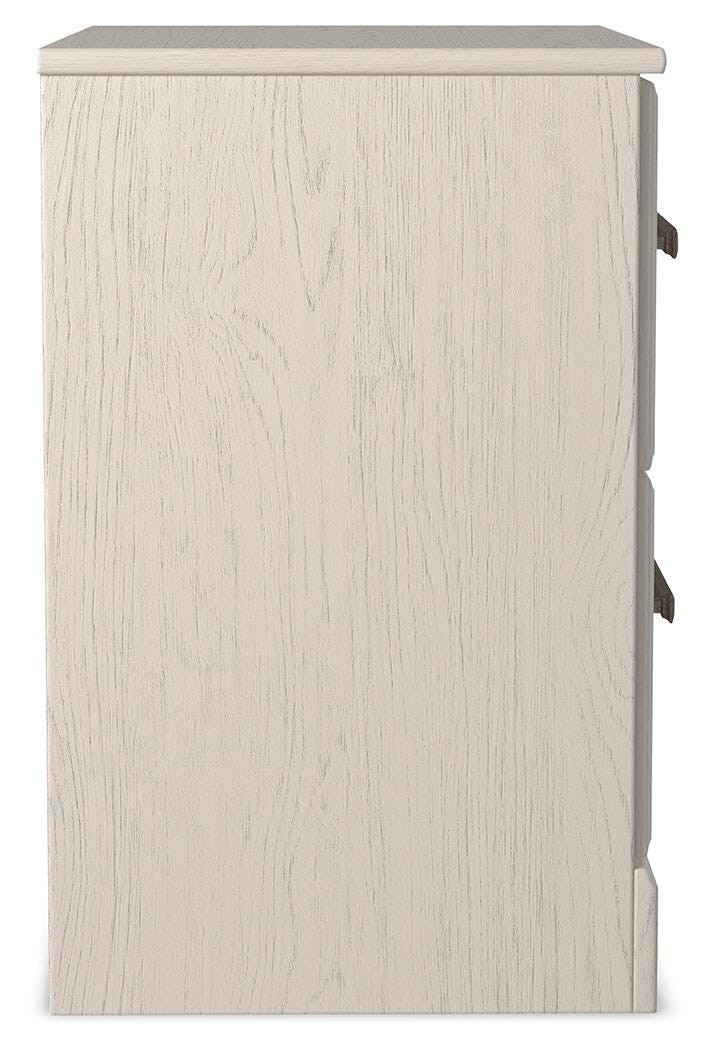 Stelsie King Panel Bed and Nightstand