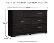Belachime Full Panel Bed, Dresser, Chest and 2 Nightstands