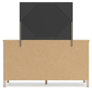 Cadmori Full Upholstered Panel Bed, Dresser and Mirror
